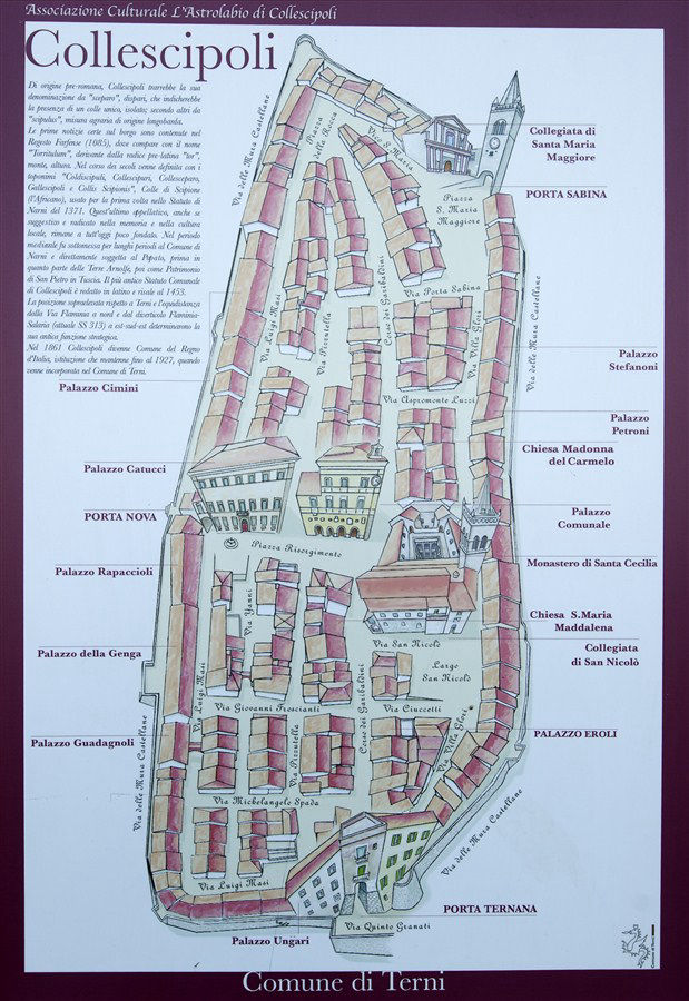 Piantina dove è indicata e raffigurata la Chiesa di Santa Maria del Carmelo