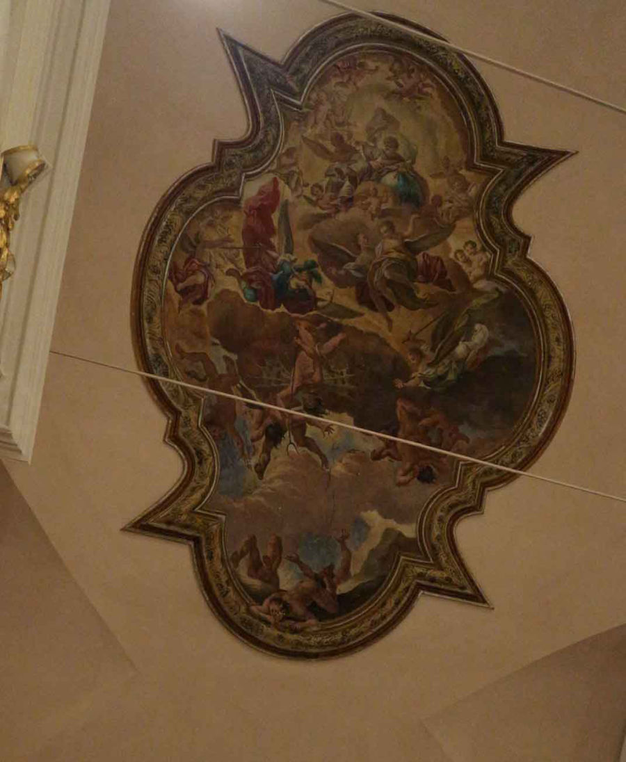 Affresco di Teodoro, Cacciata di Lucifero