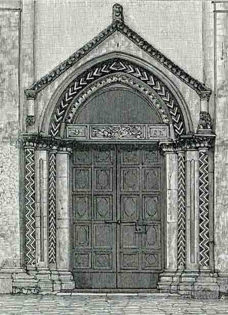 Incisione storica del portale maggiore