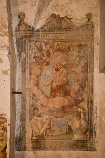 Madonna del Carmelo e due committenti