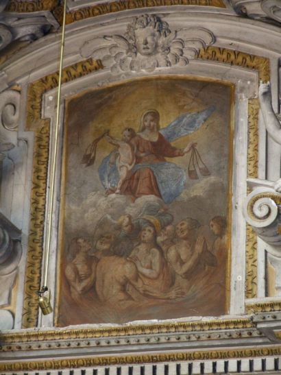 Affresco della Vergine con anime purganti di Autore sconosciuto