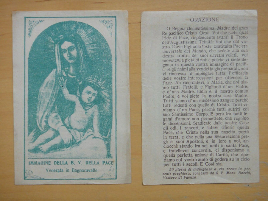 Santino della Madonna della Pace