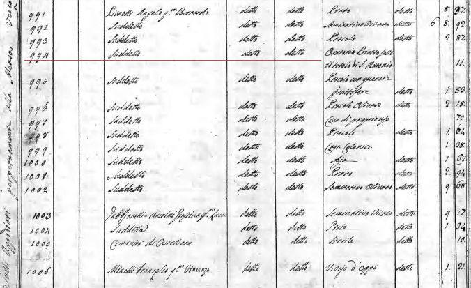 Brogliardo Catasto Gregoriano