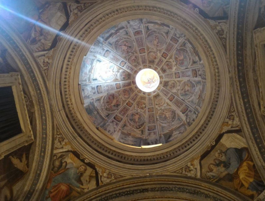 Cupola affrescata da Ludovico Carosi