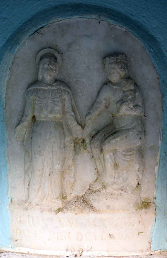 Formella con le due Madonne