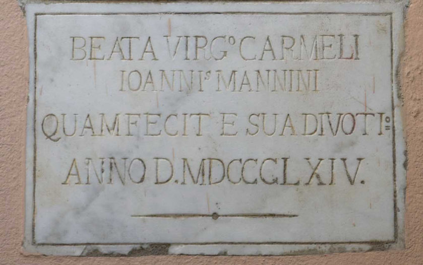 Lapide sotto la Maestà