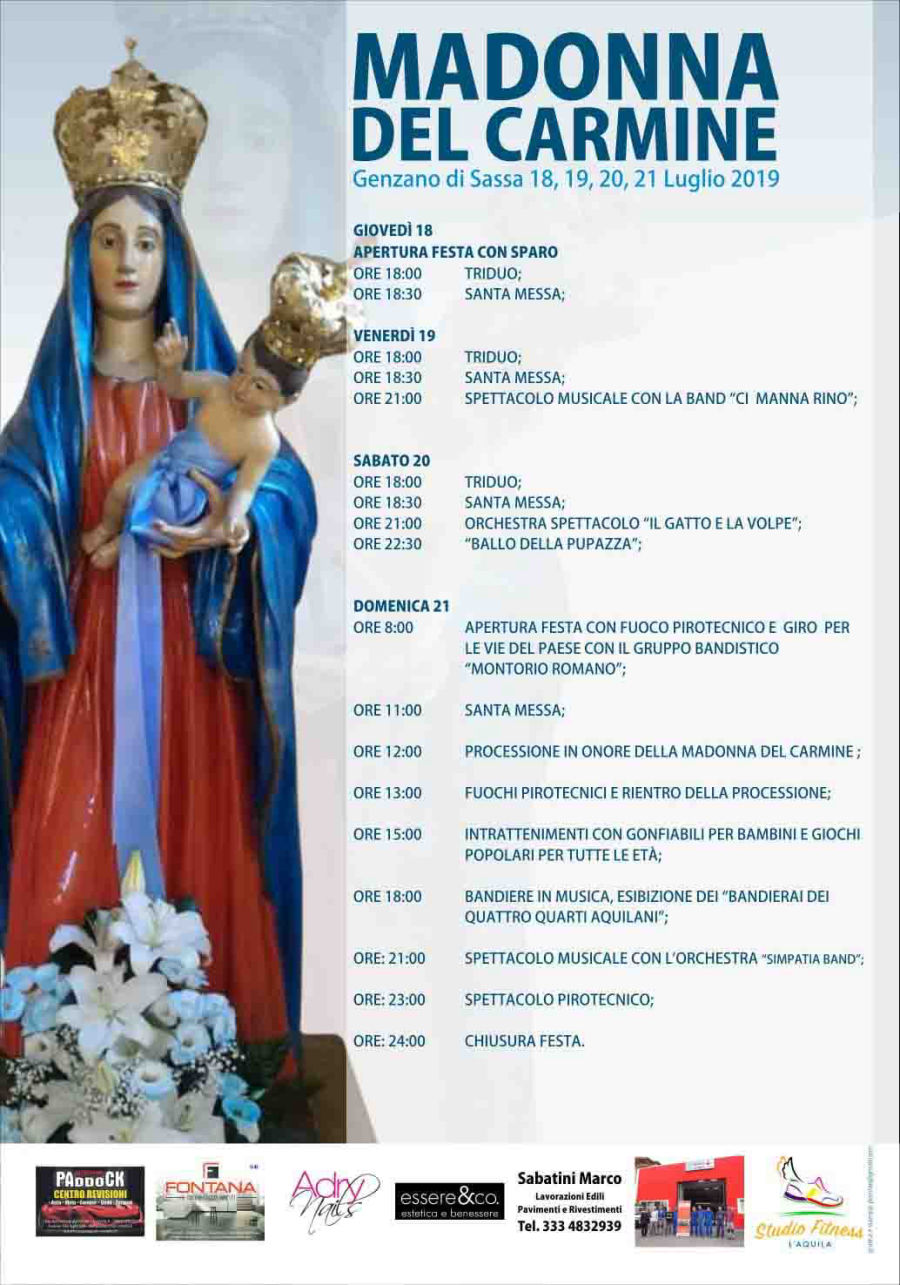 Manifesto festeggiamenti 2019