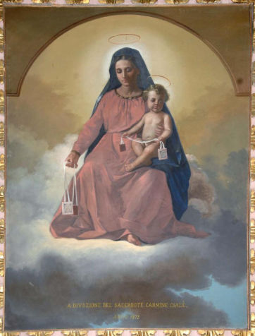 Madonna del Carmelo con Gesù Bambino di Autore sconosciuto