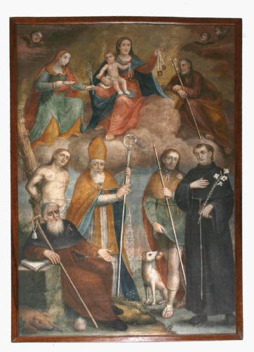 Madonna del Carmine e Santi di Autore sconosciuto