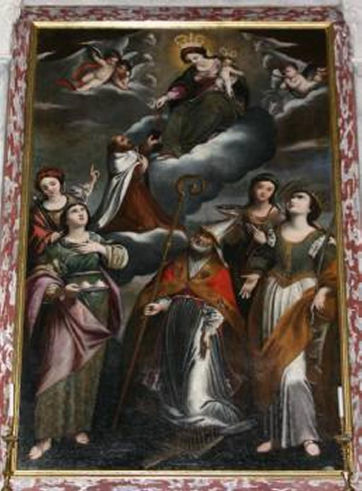 adonna del Carmine e Santi di Autore sconosciuto