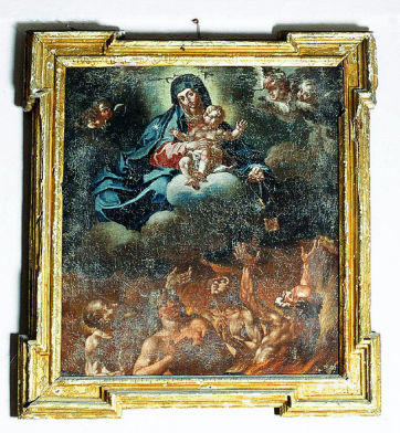 Madonna del Carmelo e Anime Sante di Autore sconosciuto