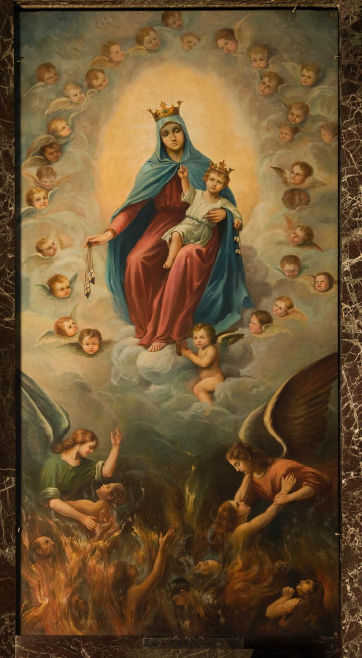 Madonna dello Scapolare e anime purganti  di Autore sconosciuto
