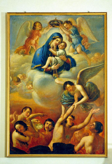 Madonna del Carmelo e Anime Purganti di Autore sconosciuto