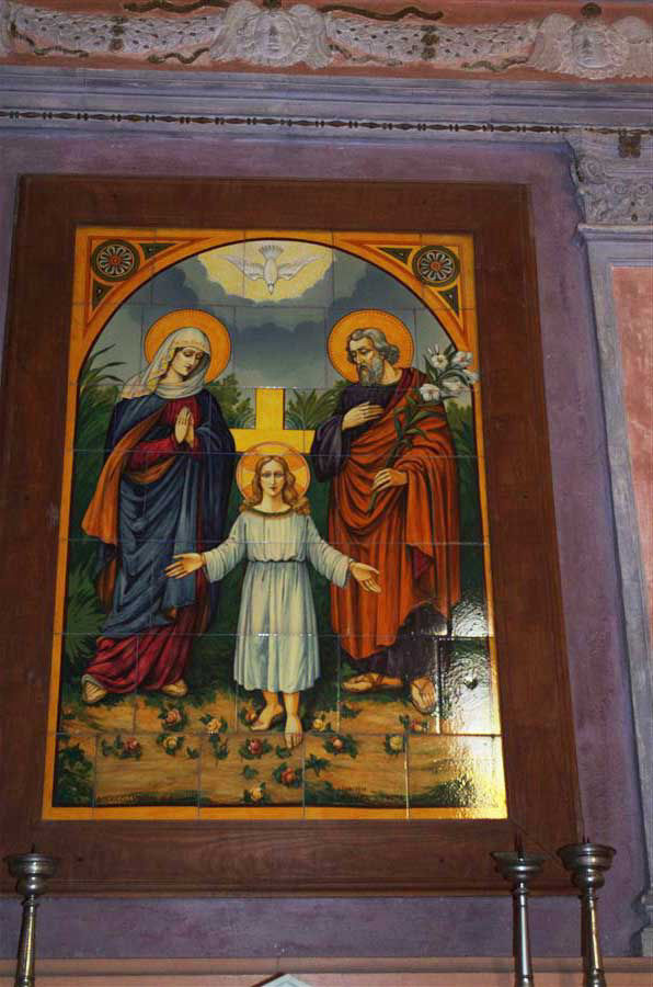 Sacra Famiglia in maiolica