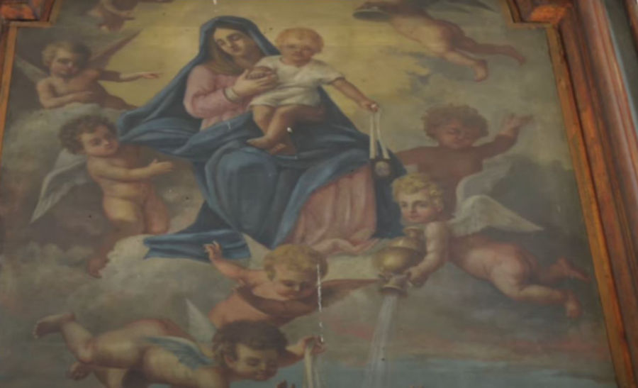 Particolare superiore della Pala d'Altare