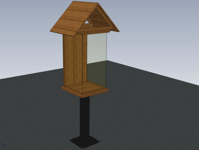 Progetto dell'edicola. Vista assonometrica (dal sito FAM1885-Facebook)