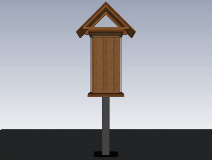 Progetto dell'edicola. Vista frontale (dal sito FAM1885-Facebook)