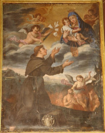 Sant'Antonio che intercede per le anime del Purgatorio