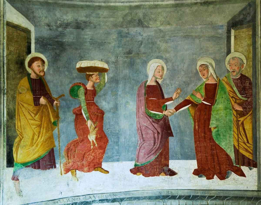 Particolare della visita di Santa Elisabetta