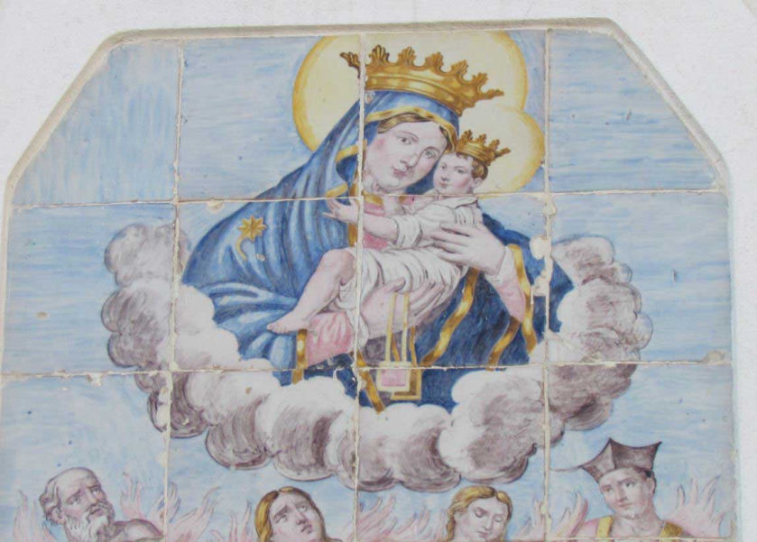 Particolare dell'Edicola Santa Maria del Carmelo