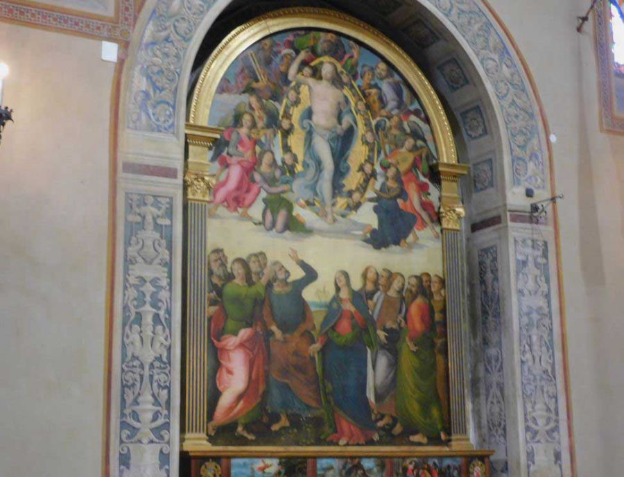 Ascensione di Gesù del Pacchia e del Perugino