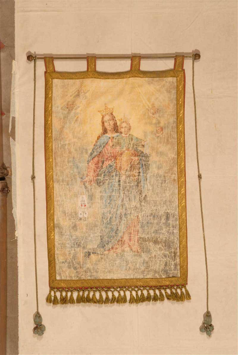 Stendardo con Madonna del Carmelo lato fronte