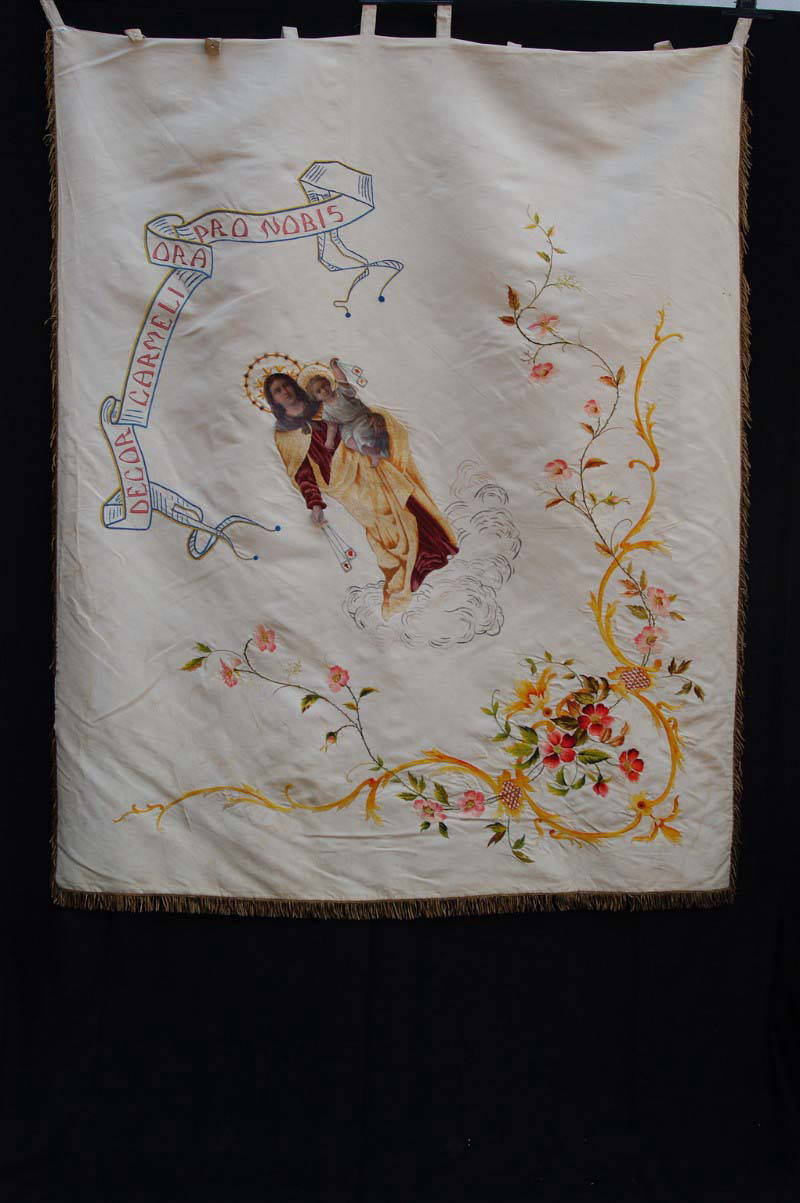Stendardo processionale con Madonna del Carmelo