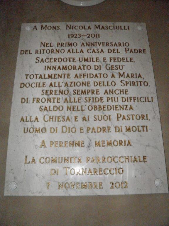 Lapide in ricordo di Don Nicola