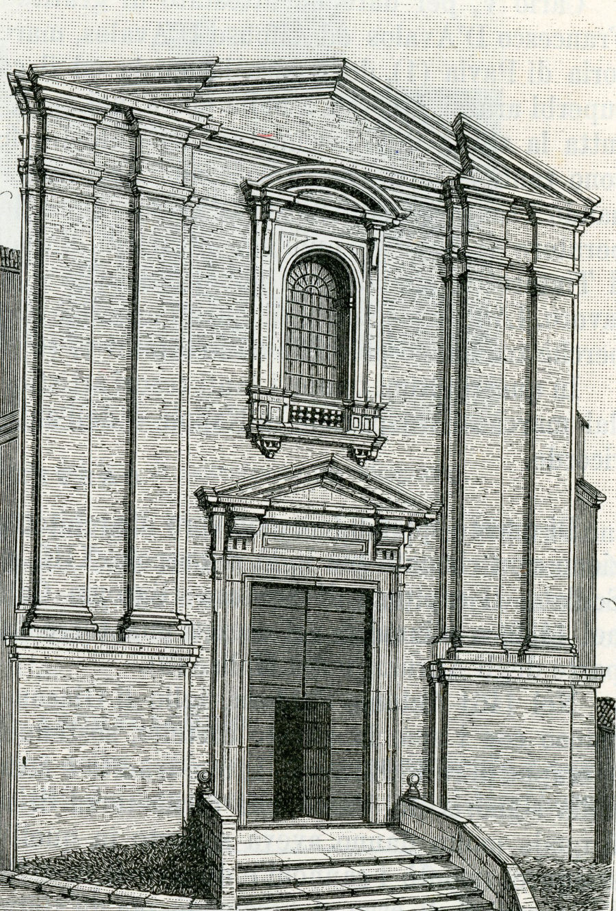 Prospetto in una incisione ottocentesca